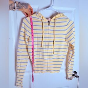 Stella Tweed Yellow and White Striped Hoodie